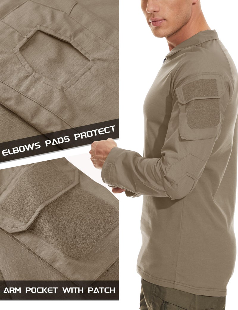 MAGCOMSEN Summer Tactical Long Sleeve T-Shirt for Men - Combat Military Army Hiking Work Fishing Shirt - Image 4